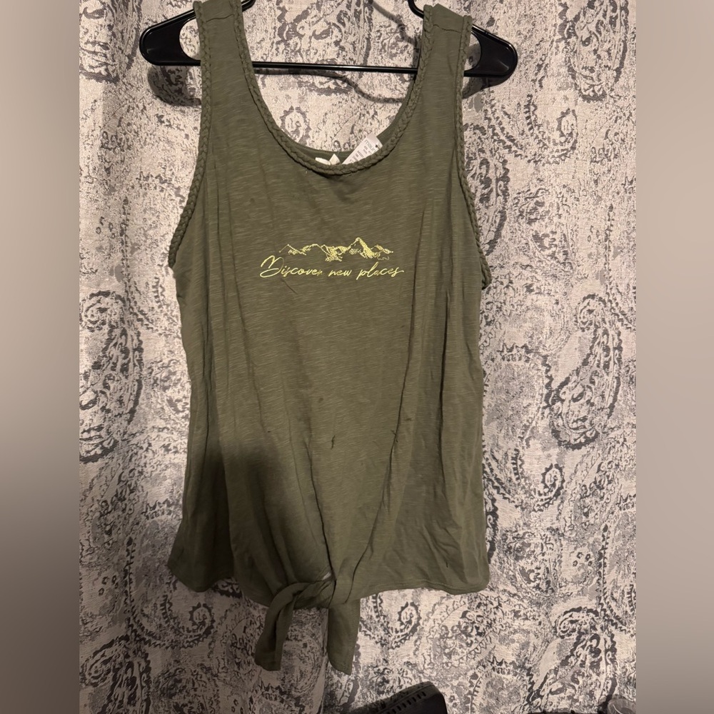 Maurices Olive Green Mountain Tank Top